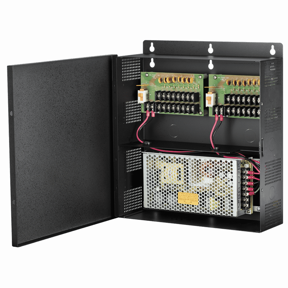 DC12V (12.5 Amp) 16 Camera Power Supply Clinton Electronics