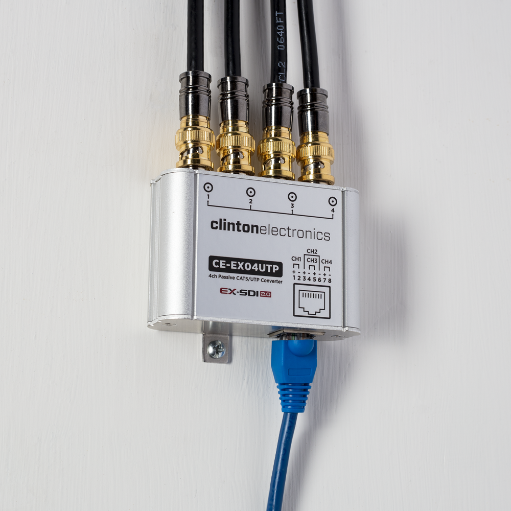4ch EX-SDI 2.0 to Cat5/UTP Converter Kit - Clinton Electronics 4ch EX-SDI 2.0 to Cat5/UTP Converter Kit - Clinton Electronics